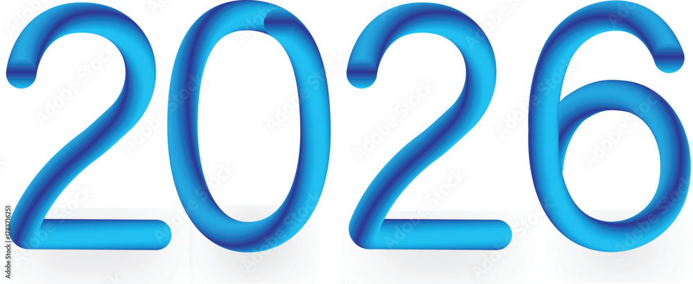 Fototapeta premium Blue color rebon stile design 2026