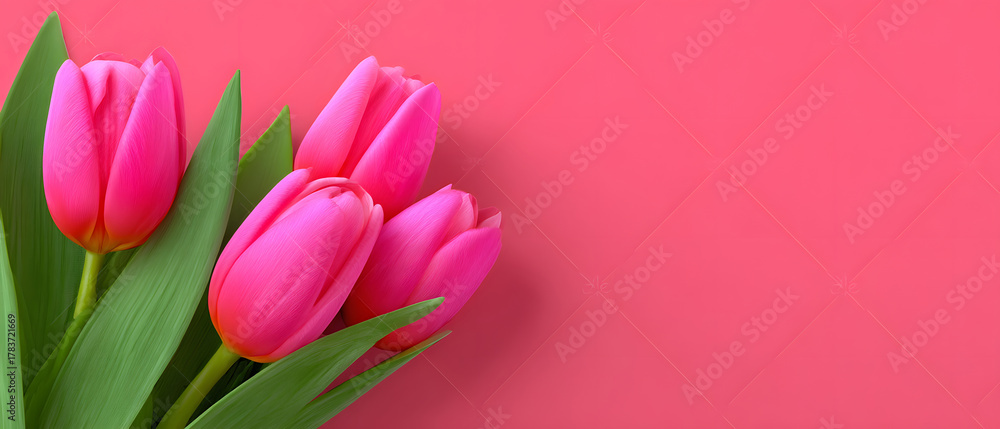 Obraz premium Pink tulips creating a warm Mother's Day atmosphere