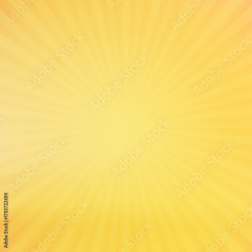 Bright Yellow Sunburst Background with Radiant Light Rays