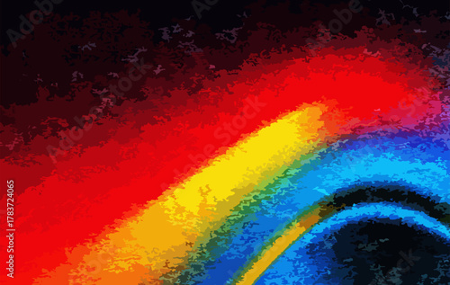 A vibrant abstract rainbow texture background featuring rich red, yellow, and blue tones blended in a smooth gradient style. Perfect for creative design projects, posters, wallpapers, and digital art 