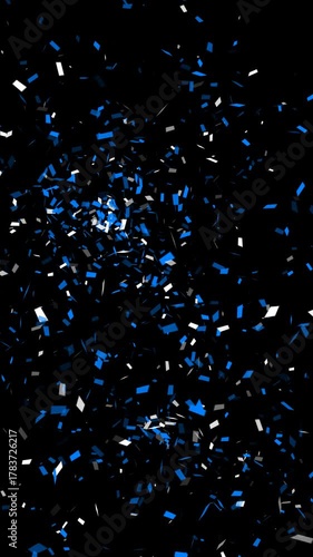 blue and white confetti explosion isolated alpha channel animation,oppening celebration and black friday big sale shopping vertical social media motion design element