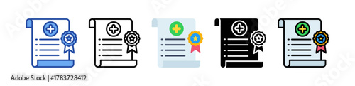 Health Policy Icon Multi Style Illustration