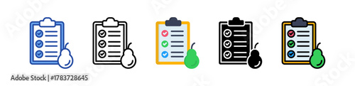 Nutrition Program Icon Multi Style Illustration