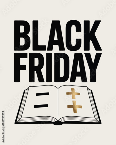 Black Friday Sale Book Discount Shopping Illustration