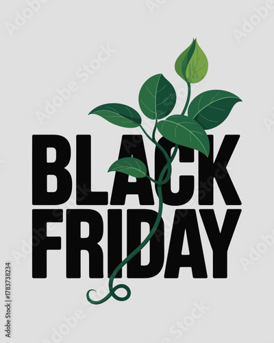 Black Friday Eco-Friendly Sale Green Plant Design