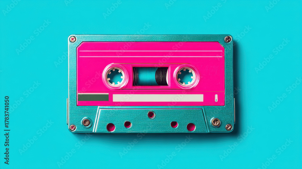 Obraz premium Bright cassette tape