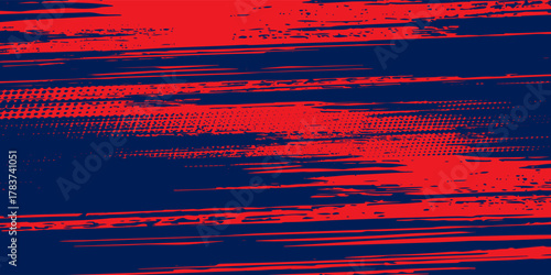Halftone on blue background. Vector dots glitter or halftone glitter pattern texture Pop Art Style Background. Elegant vector grunge arts red grunge