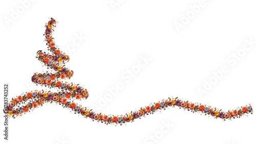 christmas tree made of stars, christmas tree made of tinsel, christmas tree decoration, Gold Ornate Christmas Bauble. Christmas Tree Decoration. Foil Glitter Calligraphic Pine. Handwritten. Hand Drawn