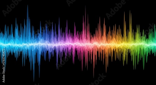 Vibrant Soundwave Spectrum Visualization Abstract Background