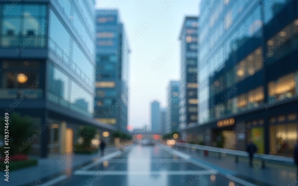 Obraz premium Abstract blur office building background. High quality