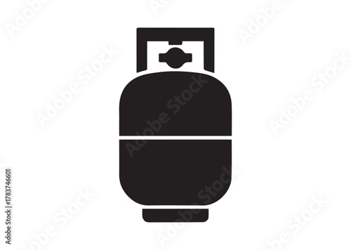 Gas propane icon, Gas propane solid vector
