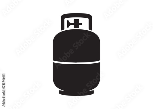 Gas propane icon, Gas propane solid vector