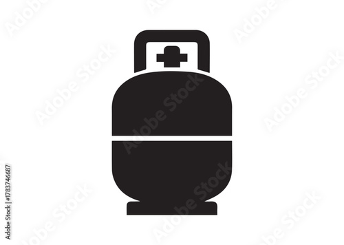 Gas propane icon, Gas propane solid vector