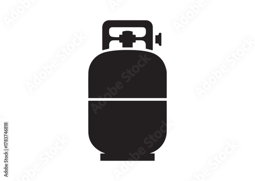 Gas propane icon, Gas propane solid vector