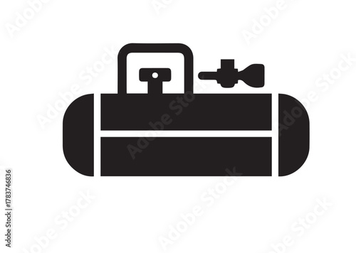 Gas propane icon, Gas propane solid vector