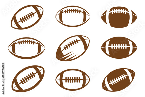 American football pattern, oval ball design for sports, popular competition, and winner concept illustration