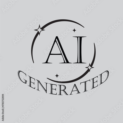 Artificial intelligence sign. Generate AI user interface. AI enters by command prompt to generate ideas. Icon element for apps, and websites