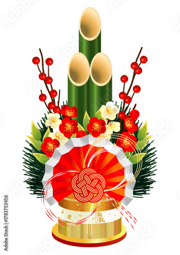 門松　謹賀新年　お正月和風イラスト