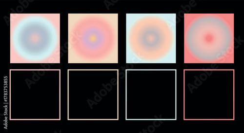 Calming Abstract Square Gradient Art in Muted Orange, Creamy Beige, Sage Green, and Deep Teal Color Palette – Elegant Modern Minimal Background for Digital, Print, and Lifestyle Designs