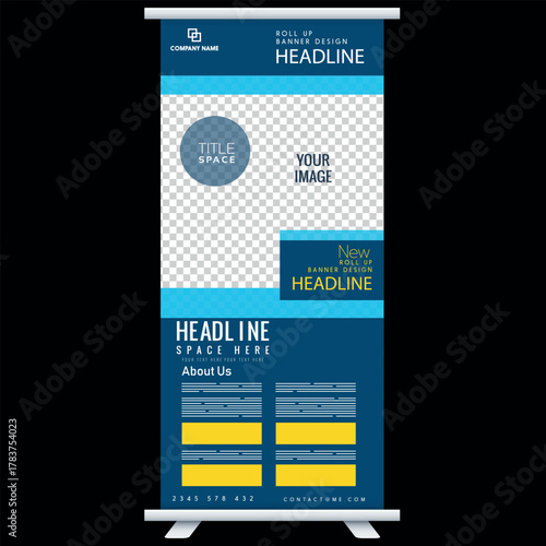 ShowStopper Standee Roll Up Banner Vector Design