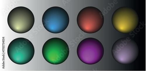 Colorful Magical Fantasy Dreamy Soap Bubbles – Set of Multicolored Transparent Gradient Bubbles with Iridescent Shine for Whimsical Fairytale Designs in Gradiant Background