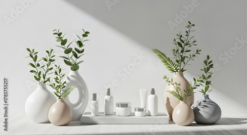 Futuristic Chrome and Matte Black Product Display Podium