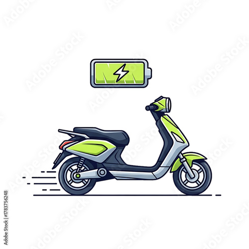 Electric scooter icon representing green mobility and smart transport.