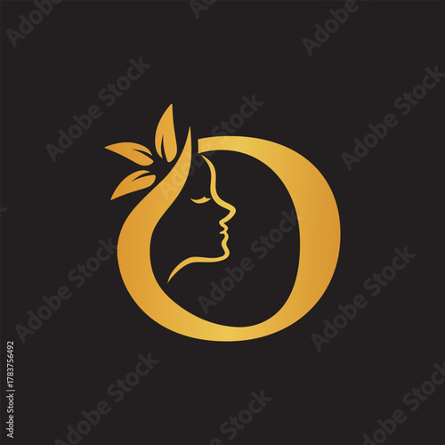  letter o beauty monogram serif logo design