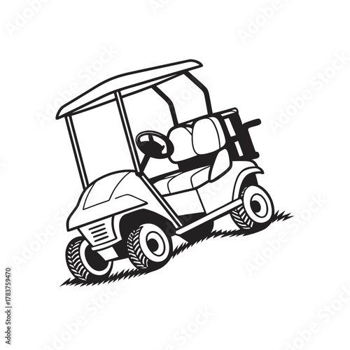 golf cart vector illustration isolated on background