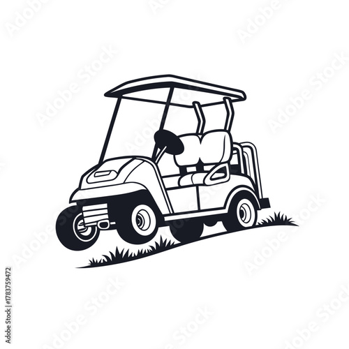 golf cart vector illustration isolated on background
