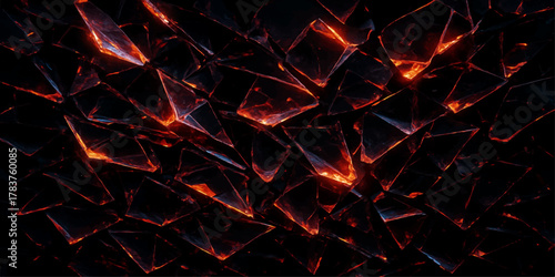 Abstract fiery red flame explosion texture with bright light and orange heat design on a black backdrop