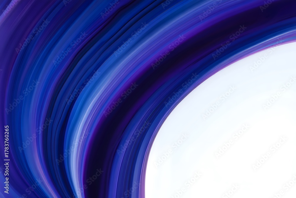 Obraz premium Abstract flowing ribbons with deep blues and violet colors