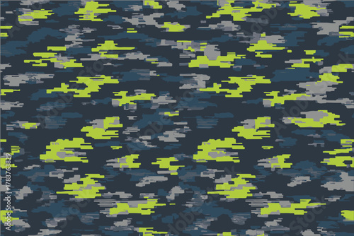 Green camouflage military pattern. lime gree military pattern for army. Seamless pattern for textiles and military uniforms. Military and hunting uniform camouflage pattern for textile print