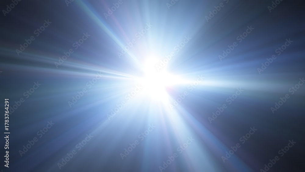 Fototapeta premium Bright light explosion with radiant beams emanating from a central source