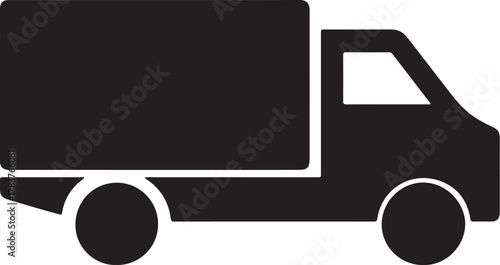 Truck driving on road vector illustration