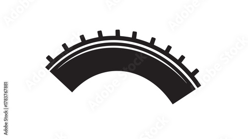 Sleek minimalist black cog design for mechanical projects, gear icon emphasizing precision engineering, vector graphic for industrial technology applications, logo element for engineering firms