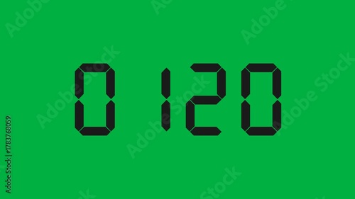 animated digital number count forward from 0000 to 1000, animation footage video on alpha channel(transparent) background.