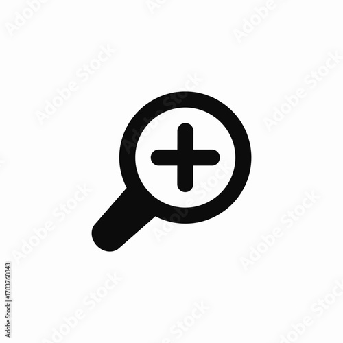 zoom in icon sign vector