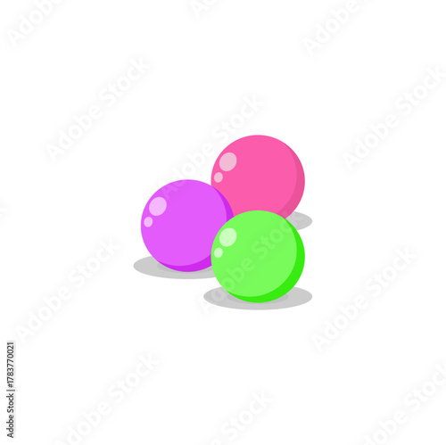 Gum balls. Sweet colorful candies cartoon icon isolated on white background