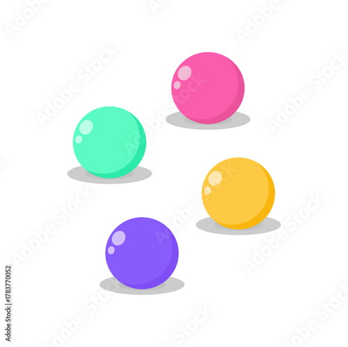 Gum balls. Sweet colorful candies cartoon icon isolated on white background