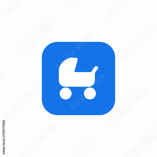 baby crib icon sign vector