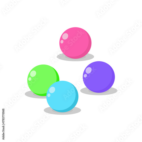 Gum balls. Sweet colorful candies cartoon icon isolated on white background