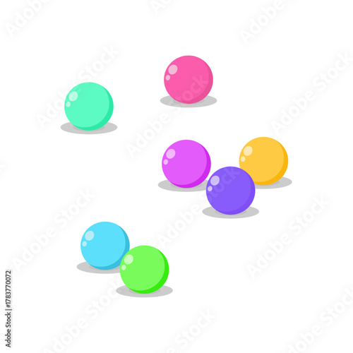 Gum balls. Sweet colorful candies cartoon icon isolated on white background