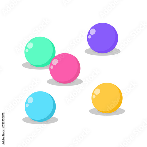 Gum balls. Sweet colorful candies cartoon icon isolated on white background