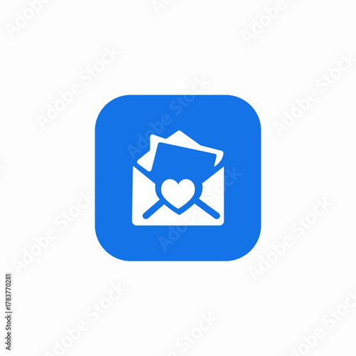 caring letter icon sign vector