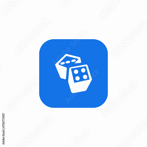 dice toys icon sign vector