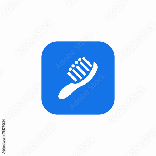 hair brushing icon sign vector