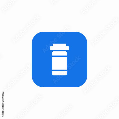 pill cylinder container icon sign vector