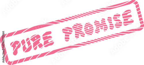 Pink Hand Drawn Pure Promise Stamp Representing Commitment Trust and Assurance for Reliability