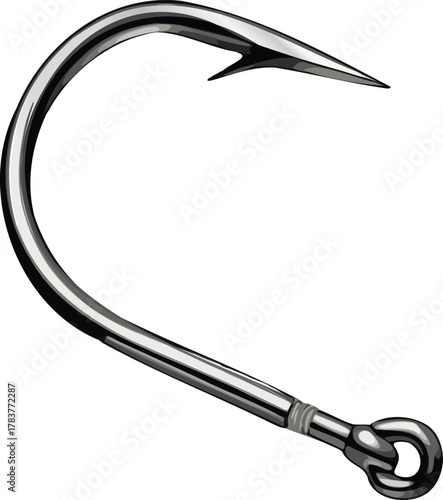 Metallic Fishing Hook for Angling and Outdoor Sports